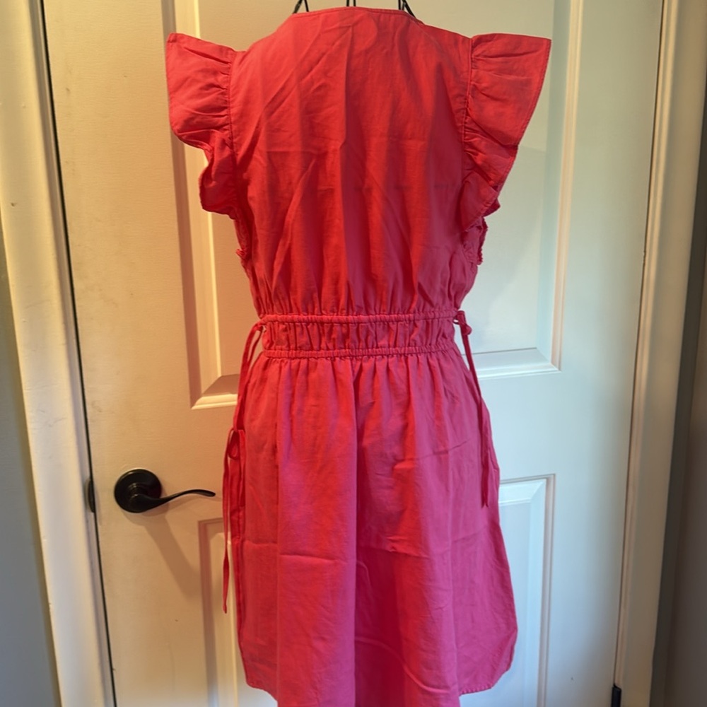 Universal thread V-neck, short sleeve ruffle sundress - Picture 4 of 4